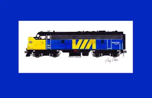 VIA Rail FP9 #6309 11"x17" Impresión mate Andy Fletcher firmado - Imagen 1 de 1