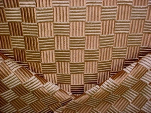 8-3/4Y Lee Jofa 2006122 Emmet Silk Champagne Embroidered Check Upholstery Fabric - Picture 1 of 4