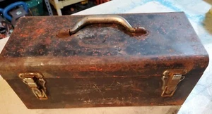 MILWAUKEE METAL TOOL BOX Prized Vintage Antique Worn Rusty Sawzall - Picture 1 of 11
