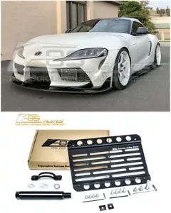 EOS Plate For 2020-Up Toyota Supra Front Bumper Tow Hook License Mount Bracket - Picture 1 of 12