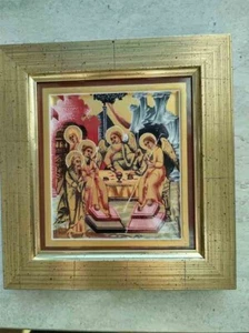 Villeroy & Boch Heinrich Miniatur Reise Ikone Heilige Dreifaltigkeit Gottes - Bild 1 von 2