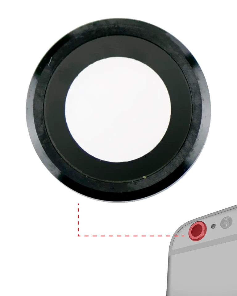 Lente de cámara trasera de repuesto compatible para iPhone 6 Plus/6S+ gris espacial paquete de 10 Foto 1 de 1