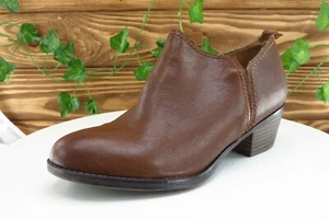 Naturalizer Boot Sz 7.5 WW Low Cut Boots Brown Leather Women - Picture 1 of 7