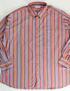 Bullock & Jones Long Sleeve Striped Dress Shirt NWOT 2XL 18.5 - Picture 1 of 24