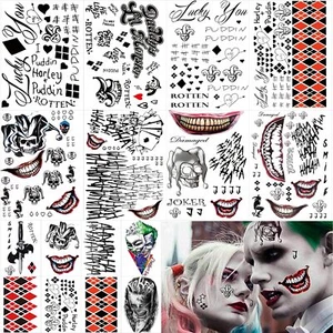 16 Sheets Joker Tattoos Harley Quinn Tattoos Tattoos for Suicide Squad Perfec... - Picture 1 of 7