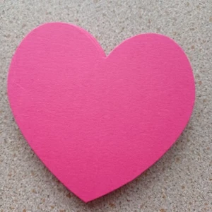 Tarjeta lisa 20 recortes de corazón grandes de 4" x 4" rosa cerise NUEVA - Imagen 1 de 1