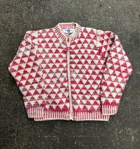 The Sweater Venture Wool Hand Knit Ecuador Womens Sweater Small Pink Chunky VTG - Picture 1 of 7