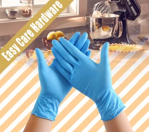 100 pc Blue Disposable Mechanic Gloves Powder Free Silicone Nitrile Tattoo Glove - Picture 1 of 12