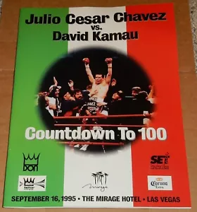 Julio Cesar Chavez vs David Kamau Fight Program Sept 16 1995 - Picture 1 of 1