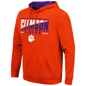 Men's Colosseum Orange Clemson Tigers Slash Stack 2.0 Pullover Hoodie - Picture 1 of 4