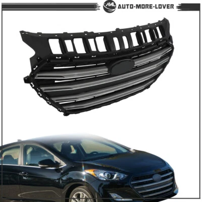 2PCS For 13-17 Hyundai Elantra GT Plastic Front Bumper Radiator Grille Assembly - Image 1 of 4