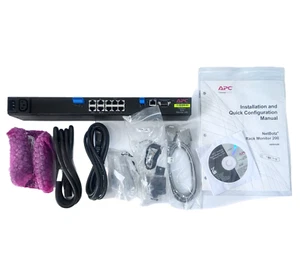 NEW APC NetBotz Rack Monitor 200 NBRK0200 – Full Set with CD, Manual & Cables - Photo 1/5