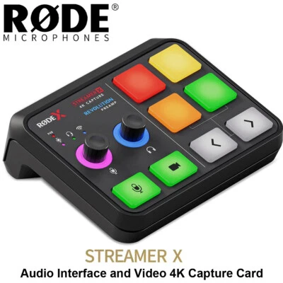 RODE Streamer X Audio Interface Live Video 4K Capture Card Mixer Control Surface - Image 1 of 4