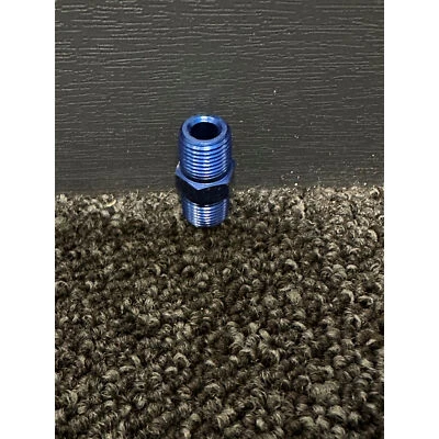 Adaptador de manguera Goodridge macho a macho, roscas iguales 1/8 NPT - aluminio anodizado Foto 1 de 2