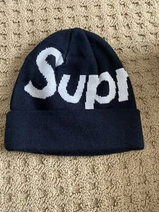 NUEVO Gorro Supreme Big Logo Negro Nuevo sin Etiquetas Ss Fw 13 14 15 Bogo Box Logo - Imagen 1 de 3