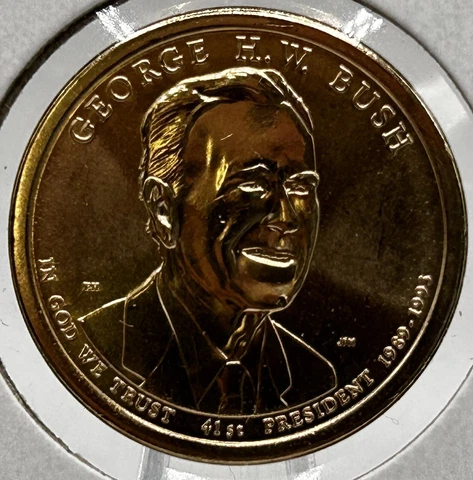 2020-P George H.W. Bush Presidential Dollar From Uncirculated Mint Roll Cover