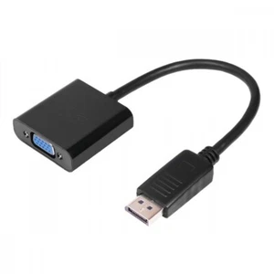 DisplayPort Stecker - VGA Buchse Adapter 15cm Konverter Videokabel schwarz TB 52 - Bild 1 von 1