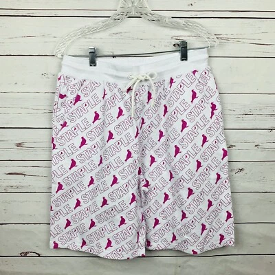 Staple Pigeon All Over Print Sweatshort Pink White Medium Sample Rare New - Image 1 of 4