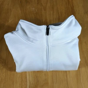 Boys Blank White Sweatshirt 1/4 Zip Kids Size Small - Picture 1 of 8