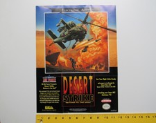 "Desert Strike / Rampart" Original Poster SNES NINTENDO