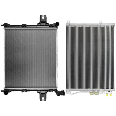 Aluminum Radiator & AC Condenser Cooling Kit For 2006 07 08-2010 Jeep Commander Foto 1 de 4