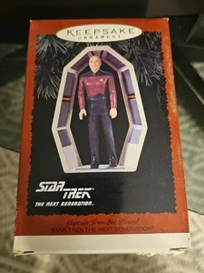 1995 Star Trek Captain Jean-Luc Picard Hallmark Keepsake Collectors Ornament NIB - Picture 1 of 3