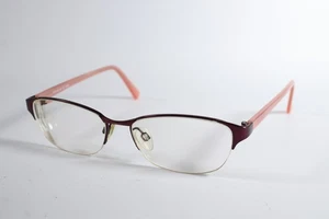 Jigsaw Eyeglasses 1401 Womens Bordeaux Semi-Rimless Metal Glasses Frames 53 mm - Picture 1 of 4