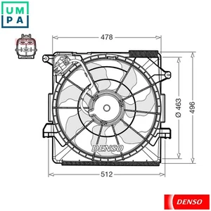 FAN ENGINE COOLING DER43000 FOR HYUNDAI KIA D4HA 2.0L 4cyl ix35D4HA 2.0L 4cyl - Picture 1 of 9