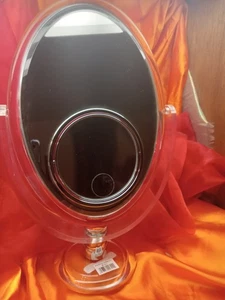 Brandon Femme Kosmetikspiegel mit 10-facher/5-facher Vergrößerung – klares Acryl – oval 12 Zoll - Bild 1 von 4