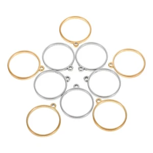  12 Pezzi Cornice Ciondolo Epossidica Orecchino Fare Forniture Lunetta Gioielli - Foto 1 di 12