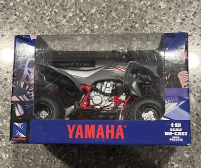 NewRay Yamaha YFZ450 ATV 1:12 Scale Die-Cast Model Quad Gray Red - Image 1 of 4