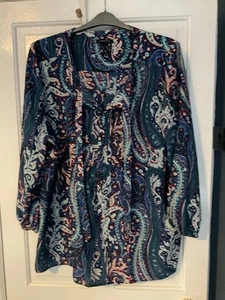 Womens Patterned Lands End Top Size 28 - Picture 1 of 3