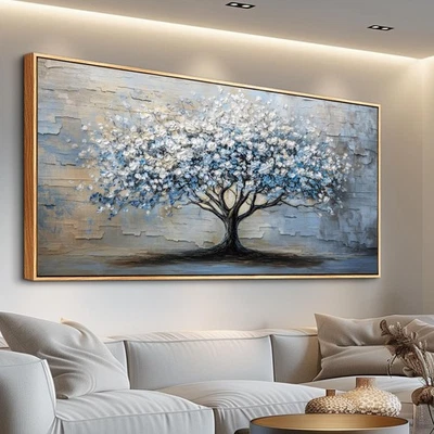 Arte de pared para sala de estar decoración de pared grande arte para oficina cuadros abstractos bl... Foto 1 de 4