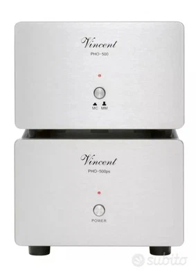 ✅VINCENT PHO-500 SILVER -PRE PHONO MM/MC A 2 TELAI-USATO PERFETTO - Immagine 1 di 3