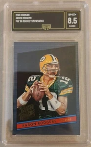 Aaron Rodgers 2015 Donruss #19 Rated Rookies 1986 Throwback GMA 8.5 NM-MT+ - Bild 1 von 2