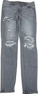 American Eagle Damen grau Next Level Distressed Jegging Jeans - 12 X-Long - Bild 1 von 4