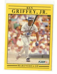 1991 Fleer #450 Ken Griffey, Jr Seattle Mariners Baseball Card - Picture 1 of 2