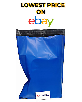 BLUE Mailing Bags Strong Polythene Postage Plastic Postal Mail Seal All Size • 98.99£