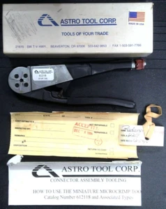 Astro Tool 612118 Miniature Microcrimp Crimp Tool Used Tested w\ Box & Papers - Picture 1 of 3