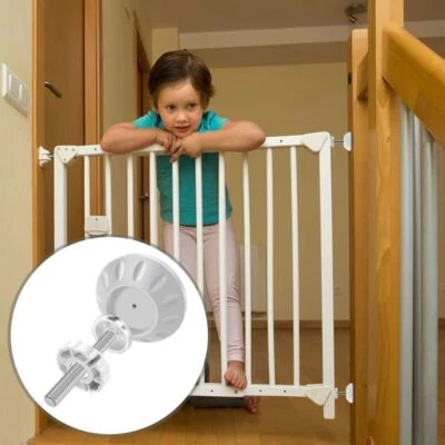 Weiße Babytürwand Schutz  chrauben Zubehör Baby-Tor-Wand-Beschützer - Bild 1 von 4