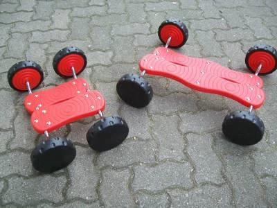 Go Go Roller für 1 od. 2 Kind Pedal Tretroller Gonge Gokart Pedalroller m. Griff