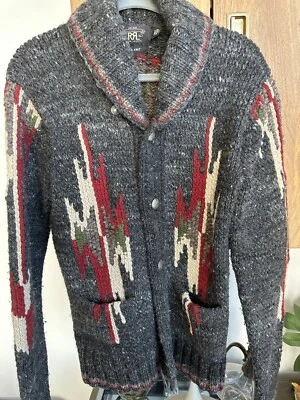 RRL Ralph Lauren Southwestern Sweater Hand Knit Cardigan Small - Image 1 of 4