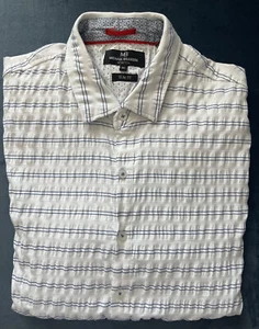Michael Brandon Shirt Button Down Mens XL Slim Fit Stretch Short Sleeve - Picture 1 of 12