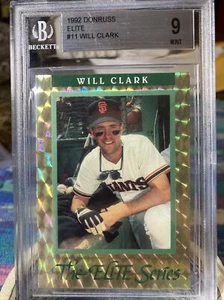 1992 Donruss Elite #11 Will Clark BGS 9 (2 9.5s) Rare Will The Thrill - Picture 1 of 4