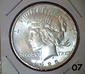 1923 Peace Dollar $1 ~ Excellent Relief ~ 90% Silver #07 - Picture 1 of 2