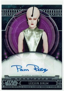 Star Wars 40th Anniversary Purple Autograph AA-PR Pam Rose Leesub Sirln #12/40
