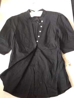LaROK Black Cotton Shirt Slim Button Down S Small - Image 1 of 4