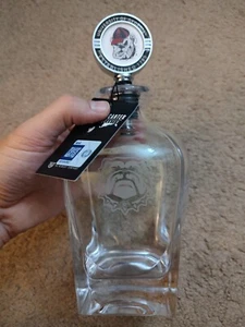 WOW! University Of Georgia Bulldogs Glass 26 Oz. Decantur Whiskey Official *NEW* - Picture 1 of 7