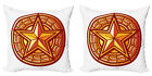 Star Pillow Covers Pack Of 2 Seal Design In Warm Tones