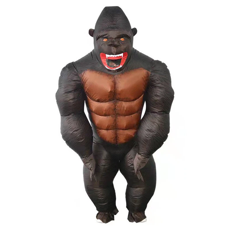 Disfraz de mono inflable King Kong traje de gorila adulto para fiesta de disfraces de Halloween Foto 1 de 4